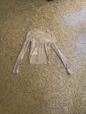 Hollister Light Blue Camo Long Sleeve Shirt